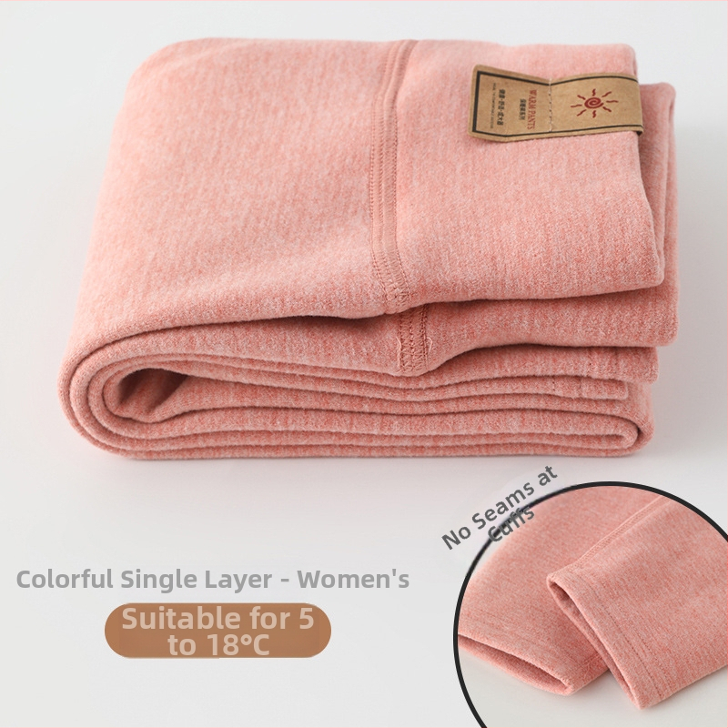 Детски двуслойни кашмирени термални панталони, есен-зима, унисекс, средна талия