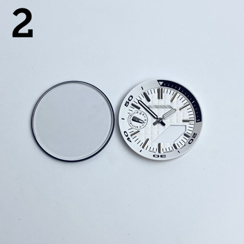 GA2100 modifikācijas komplekts pulkstenim — metāla ciferlats, iekšējais ēnas gredzens, rokas, safīra kristāls, četrdaļīgs komplekts