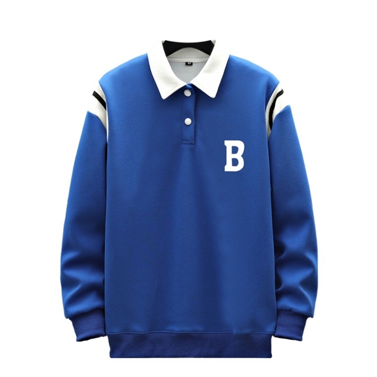 Polo dukserica s ovratnikom, flis podstava i unutarnja vunena izolacija, dugi rukavi, širok kroj, zimski model