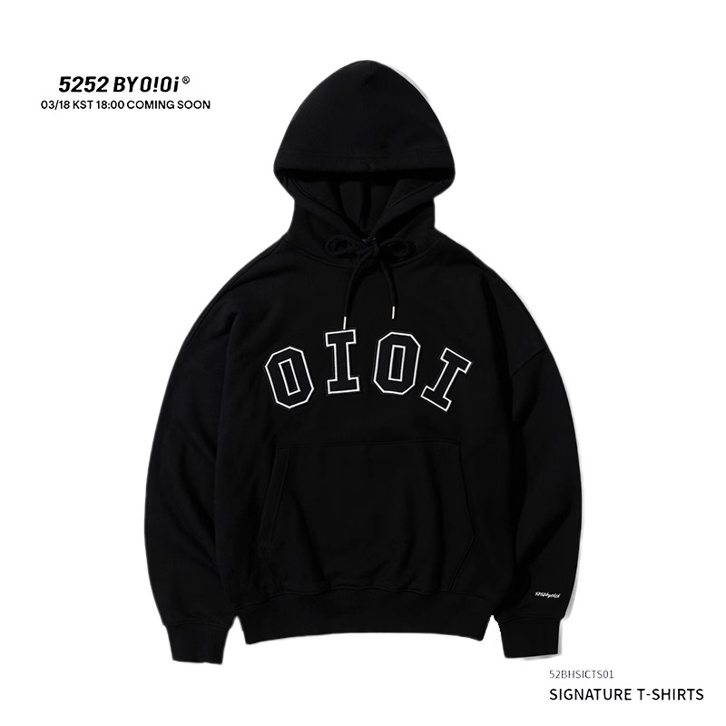 Női koreai stílusú kapucnis pulóver, szöveges mintával, laza szabás, vastag pamut, hímzés