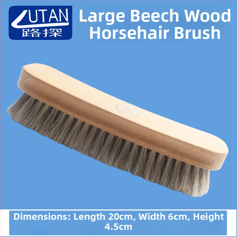 Road Exploration kietos medienos rankena su arklių plaušų šepetėliu poliravimui ir dulkių šalinimui, 240 vnt./dėžėje