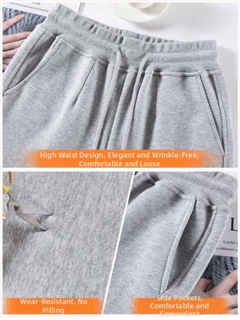 Kasdieninės tiesios kelnės, 3/4 ilgio, aukštas liemuo, medvilnės mišinio audinys, ruduo 2025 Royal Sister stilius