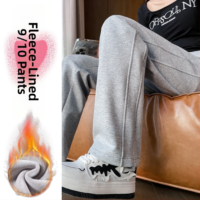 Kasdieninės tiesios kelnės, 3/4 ilgio, aukštas liemuo, medvilnės mišinio audinys, ruduo 2025 Royal Sister stilius