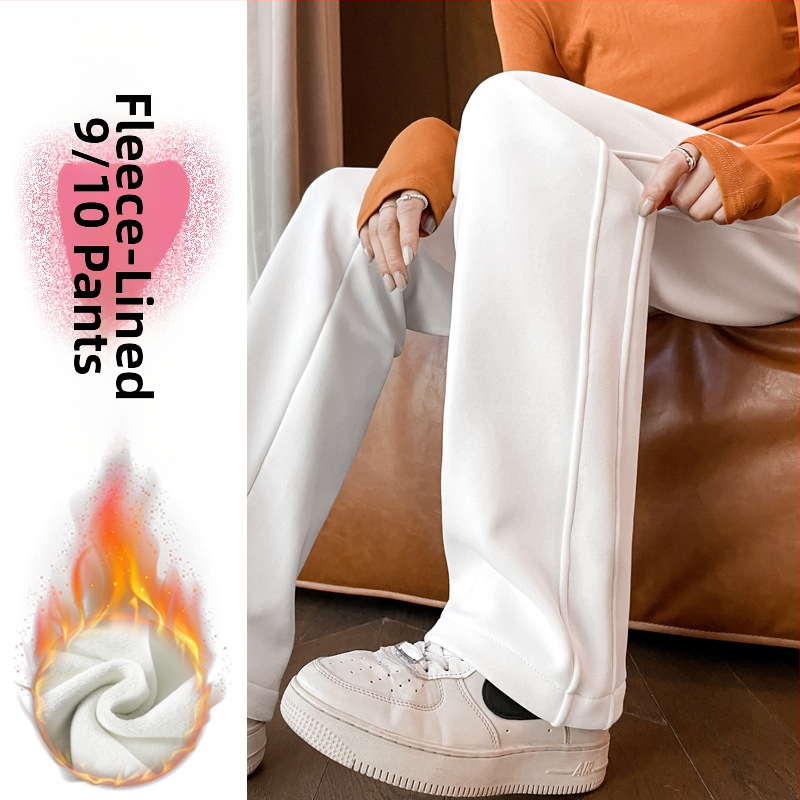 Kasdieninės tiesios kelnės, 3/4 ilgio, aukštas liemuo, medvilnės mišinio audinys, ruduo 2025 Royal Sister stilius