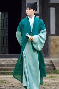 Muška Hanfu duga haljina u stilu dinastije Song, učenjak, kostim za film i pozornicu, Jiangnan talent stil