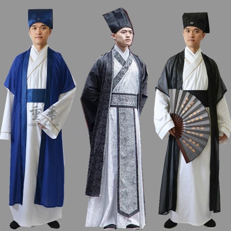 Muška Hanfu duga haljina u stilu dinastije Song, učenjak, kostim za film i pozornicu, Jiangnan talent stil