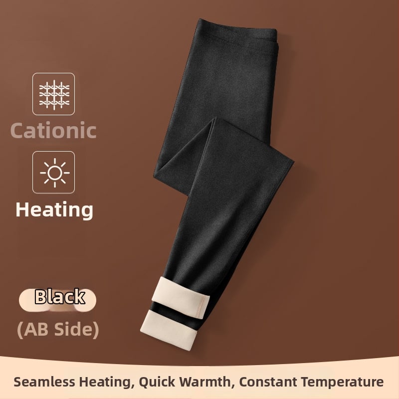 Sievietes apkures termiskie legingi ar flīsa iekšpuse, bezšuvju, bieza poliestera materiāls