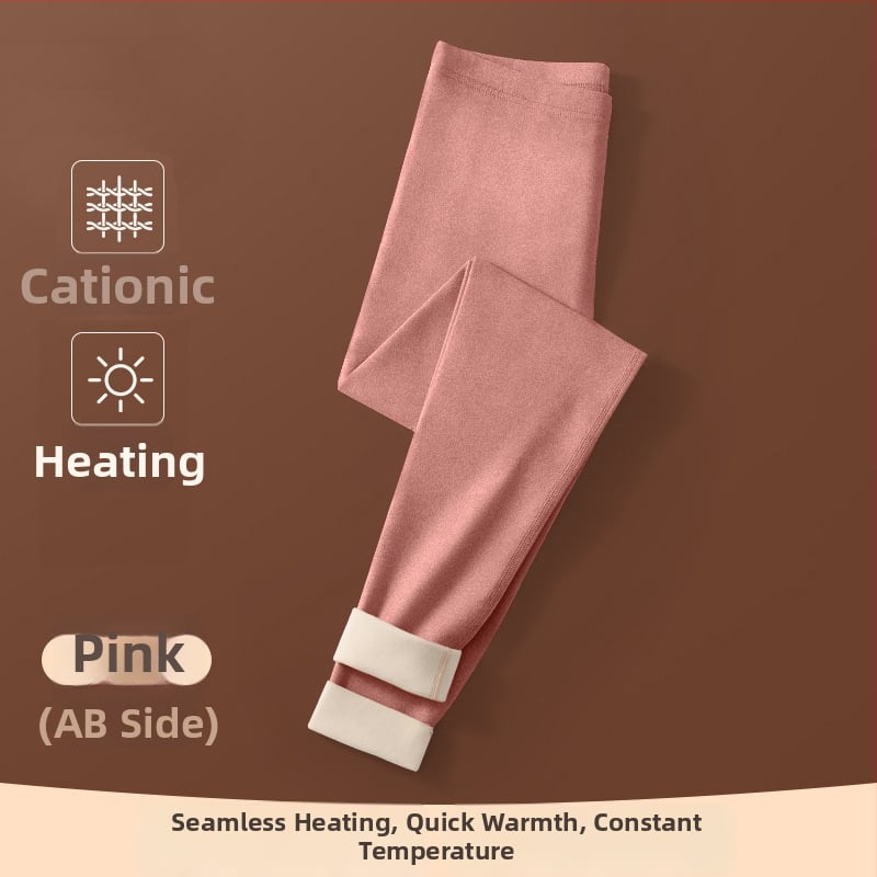 Sievietes apkures termiskie legingi ar flīsa iekšpuse, bezšuvju, bieza poliestera materiāls