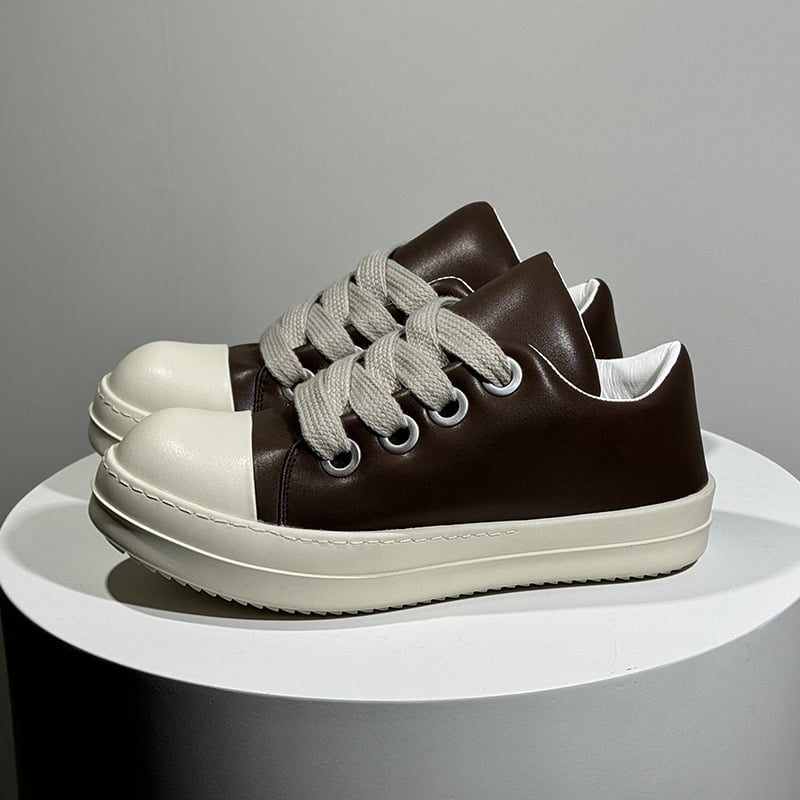 Platforminiai batai vyrams su apvalia nosimi, gumine padas, žemas viršus ir žemas kulnas (1–3 cm)