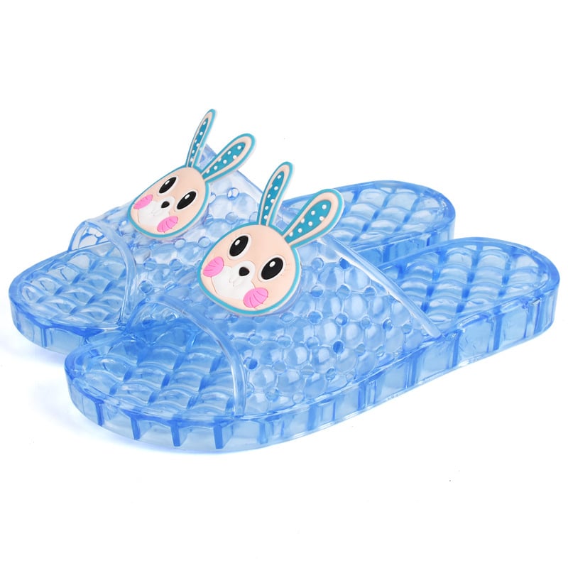 Moteriški anti-slydimo šlepetės voniai su PVC viršumi ir padu, skaidrus kristalų dizainas, kvėpuojančios, greitai džiūstantys