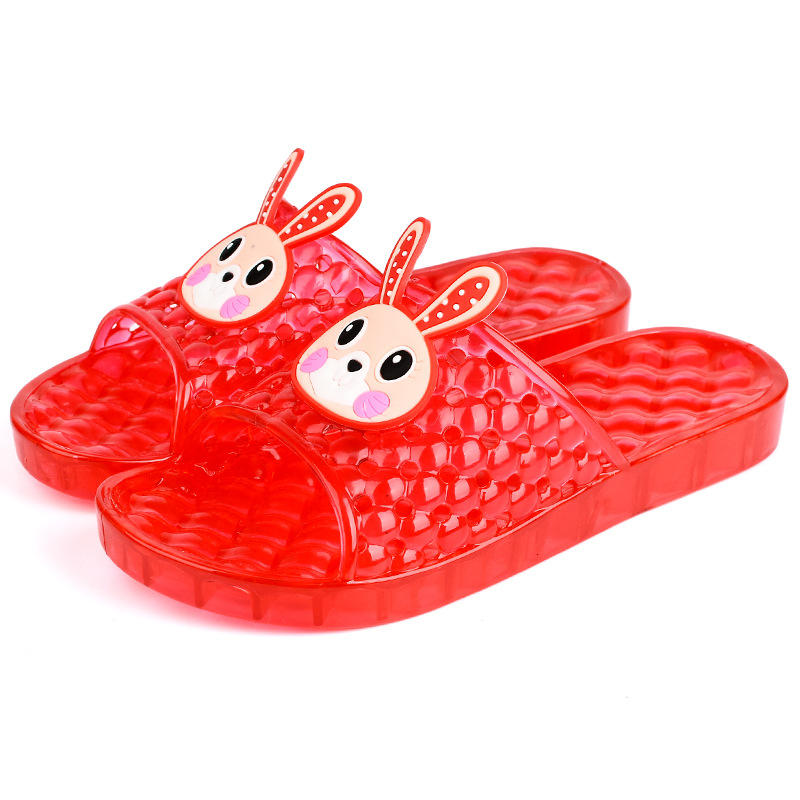 Moteriški anti-slydimo šlepetės voniai su PVC viršumi ir padu, skaidrus kristalų dizainas, kvėpuojančios, greitai džiūstantys