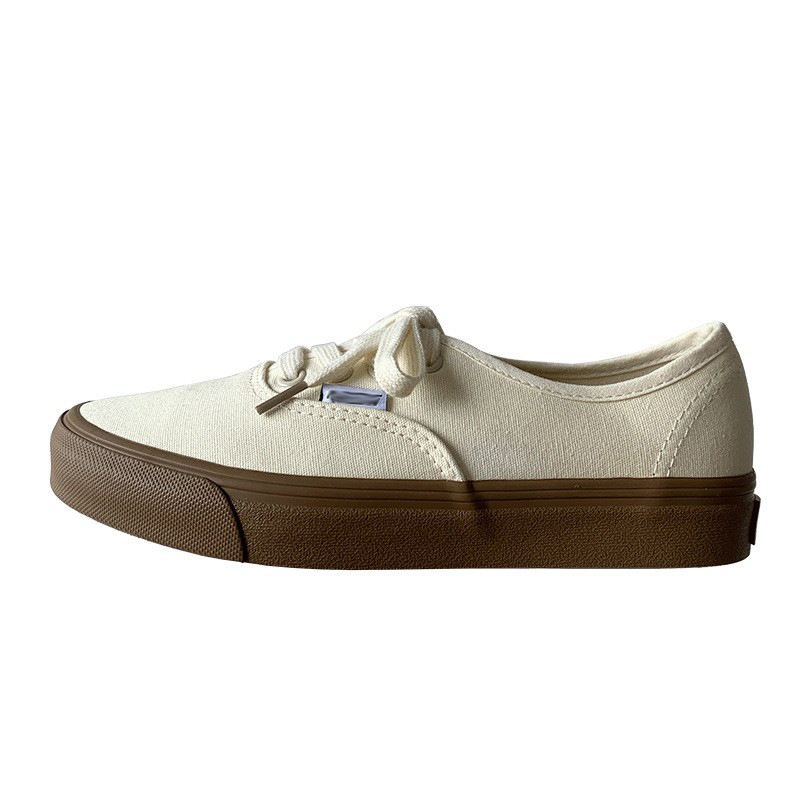 Pantofi dama din pânză, stil Ulzzang în Koreea - cu talpă din cauciuc vulcanizată, talpă joasă, șiret frontal