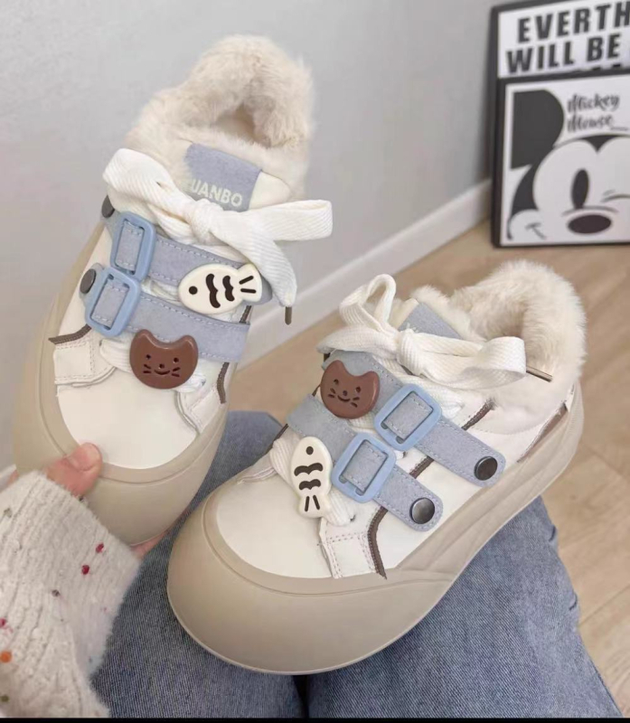 Pantofi sport din pânză, talpă din cauciuc vulcanizat, cu șireturi, stil coreean, PU partea superioară