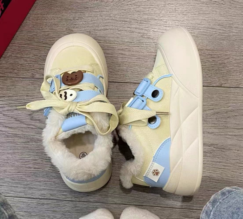 Pantofi sport din pânză, talpă din cauciuc vulcanizat, cu șireturi, stil coreean, PU partea superioară