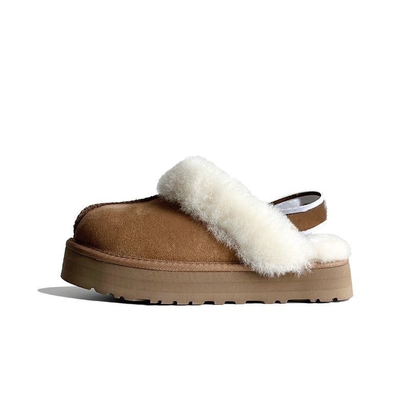 Žieminiai botai su žemu kulkšnies aukščiu, dalijamos piršto dizainas, nubukų karvės odos viršus, EVA pada, įsiūta avių vilna viduje