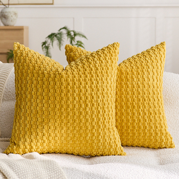 Corduroy navlaka jastuka s unutarnjim jezgrom — lumbalni jastuk za kauč i spavaću sobu, poliester navlaka, PP pamuk punjenje, šivanje splicing, moderan minimalistički stil