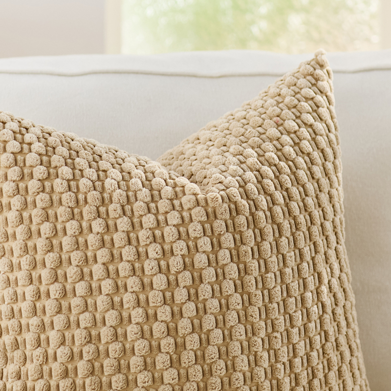 Corduroy navlaka jastuka s unutarnjim jezgrom — lumbalni jastuk za kauč i spavaću sobu, poliester navlaka, PP pamuk punjenje, šivanje splicing, moderan minimalistički stil