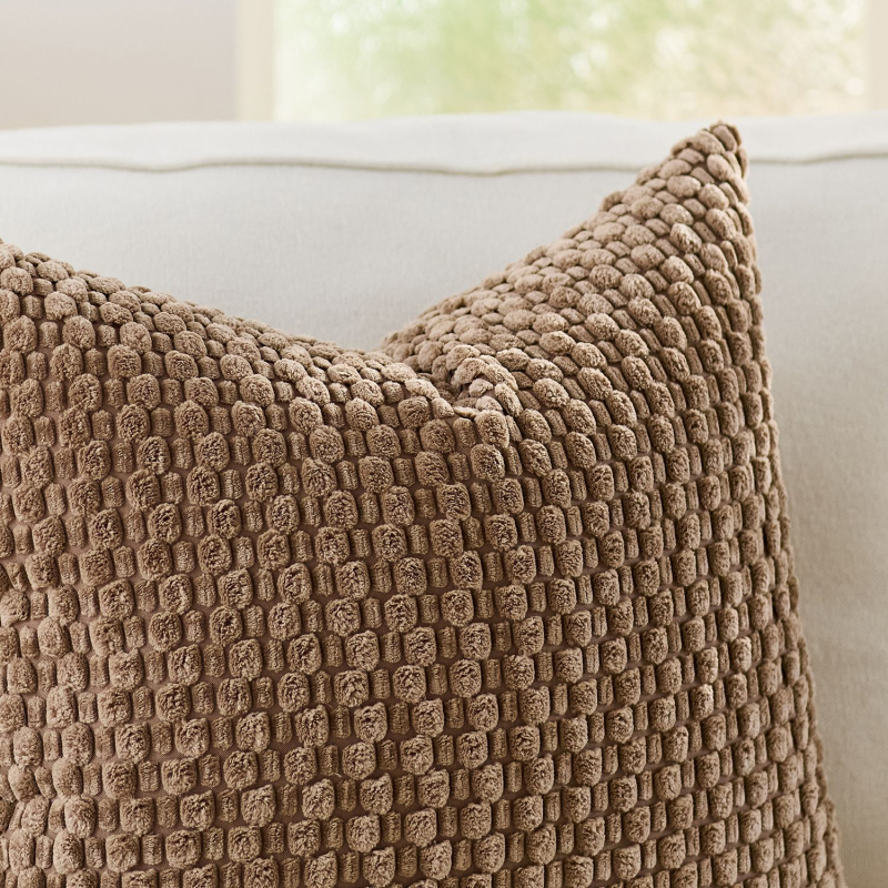 Corduroy navlaka jastuka s unutarnjim jezgrom — lumbalni jastuk za kauč i spavaću sobu, poliester navlaka, PP pamuk punjenje, šivanje splicing, moderan minimalistički stil