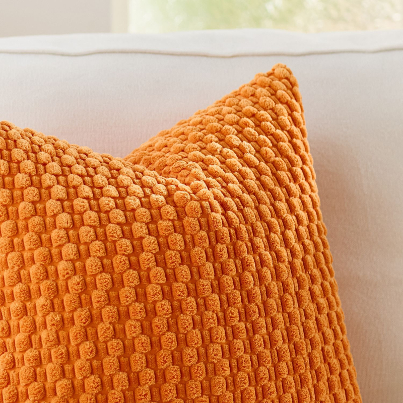 Corduroy navlaka jastuka s unutarnjim jezgrom — lumbalni jastuk za kauč i spavaću sobu, poliester navlaka, PP pamuk punjenje, šivanje splicing, moderan minimalistički stil