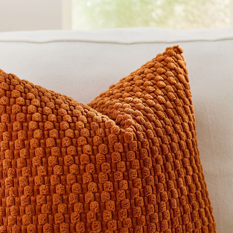 Corduroy navlaka jastuka s unutarnjim jezgrom — lumbalni jastuk za kauč i spavaću sobu, poliester navlaka, PP pamuk punjenje, šivanje splicing, moderan minimalistički stil