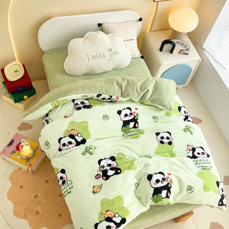 Gyerekeknek paplanhuzat - Geometriai és mesefigurás mintázat, reaktív nyomtatás, 300–500 g