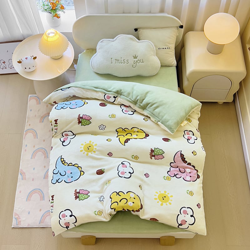 Gyerekeknek paplanhuzat - Geometriai és mesefigurás mintázat, reaktív nyomtatás, 300–500 g