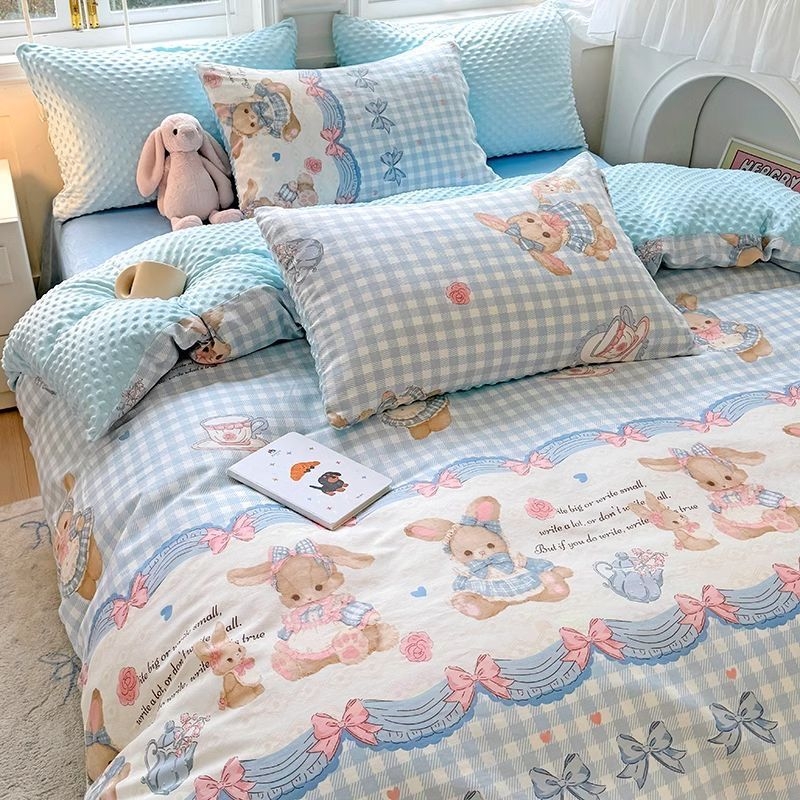 Paplanhuzat 100% pamut, twill szövés, reaktív nyomtatás és festés, rajzfilmszerű minta, hercegnő stílus