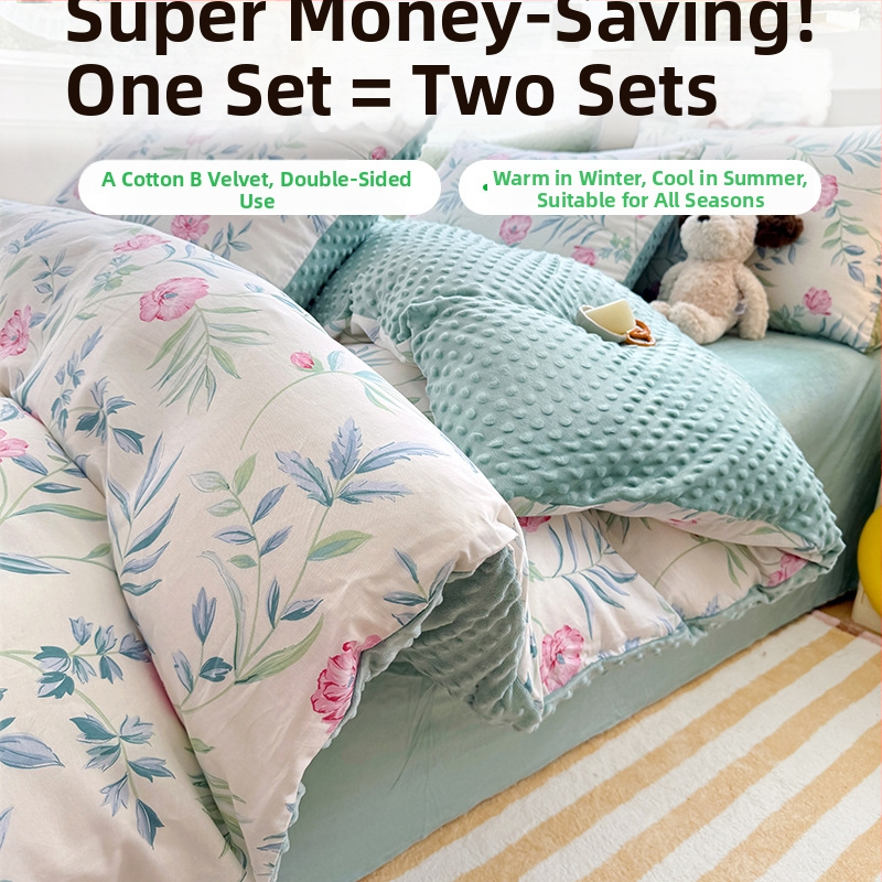 Paplanhuzat 100% pamut, twill szövés, reaktív nyomtatás és festés, rajzfilmszerű minta, hercegnő stílus