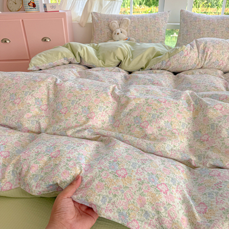 Paplanhuzat poliészterből, kétszálas kötött fonal, 2000–2500 g, Tie-Dye nyomtatás, INS stílus