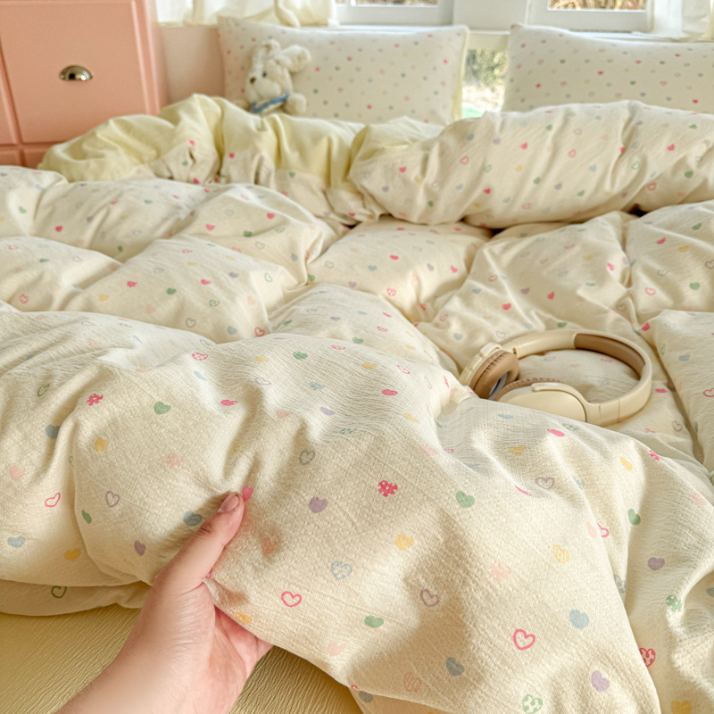 Paplanhuzat poliészterből, kétszálas kötött fonal, 2000–2500 g, Tie-Dye nyomtatás, INS stílus