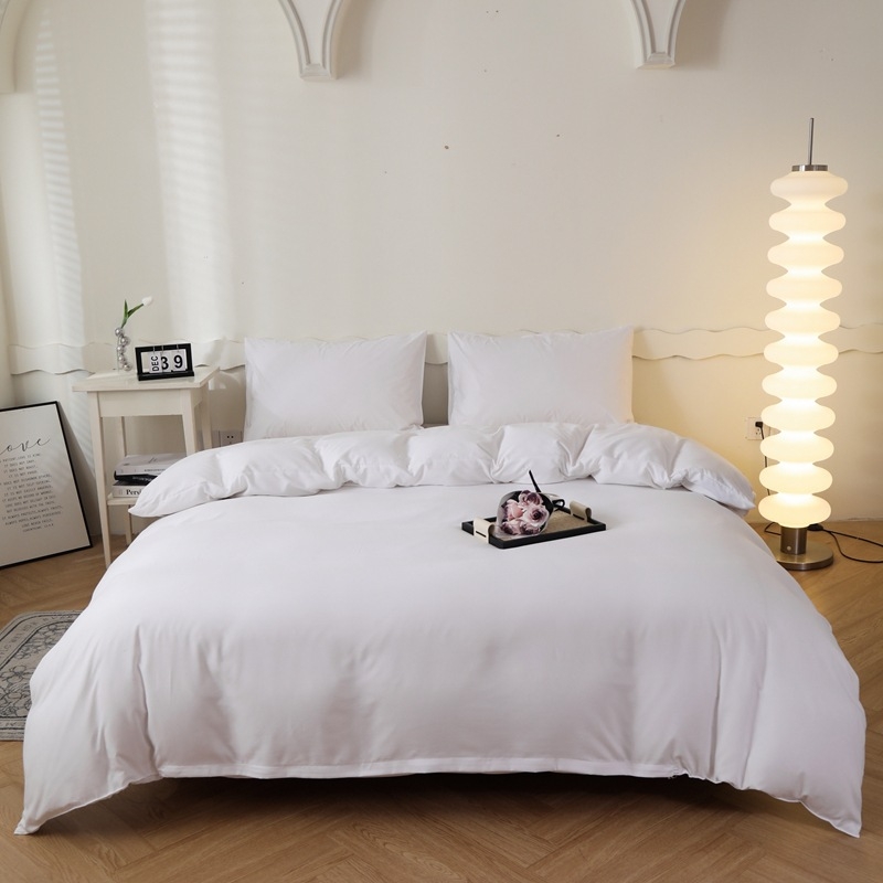 Egyszemélyes paplanhuzat, egyszínű, kémiai rostból, reakciós nyomtatás és festés, sima szövés, modern minimalist stílus