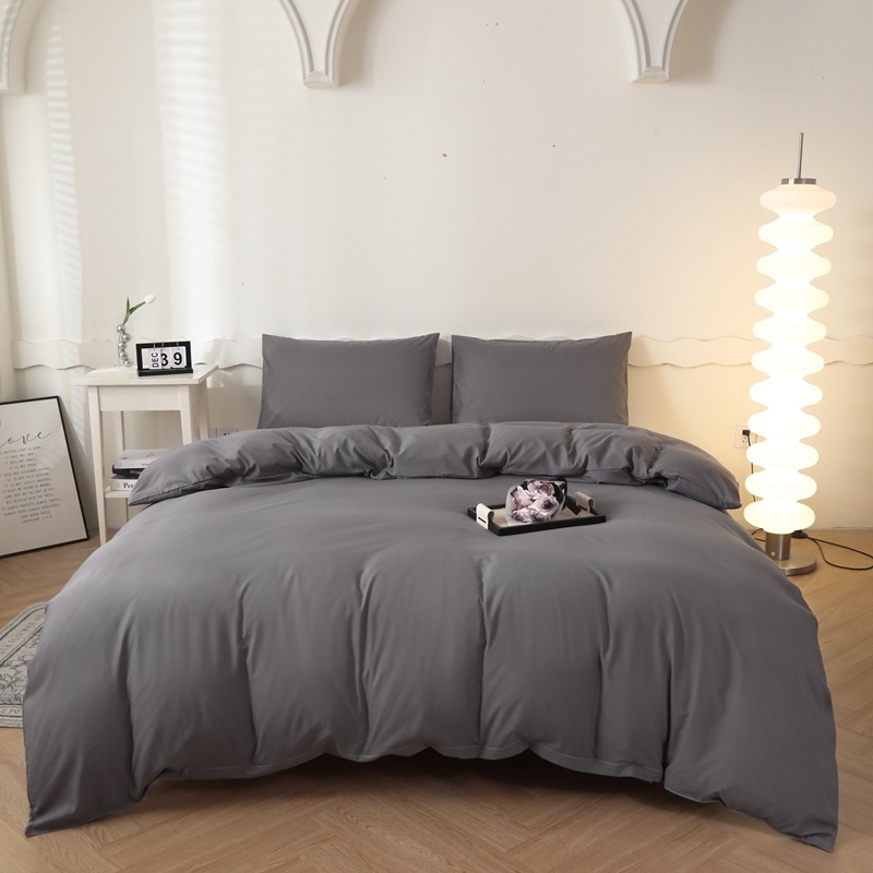 Egyszemélyes paplanhuzat, egyszínű, kémiai rostból, reakciós nyomtatás és festés, sima szövés, modern minimalist stílus