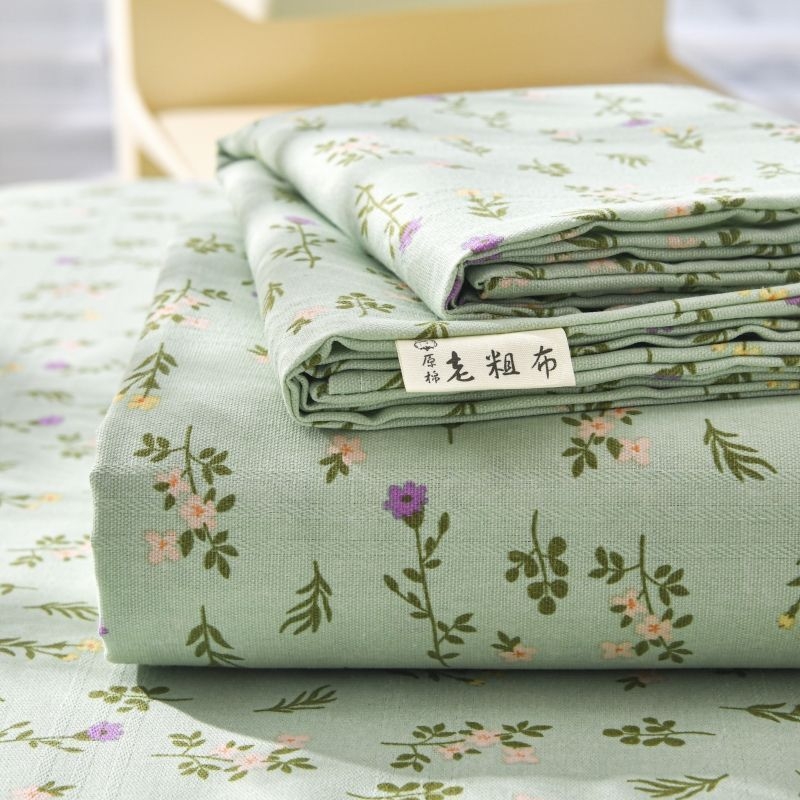 Set de lenjerie de pat din bumbac 100% în dungi — țesătură jacquard și simplă, vopsire reactive, stil pastoral