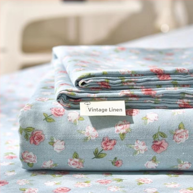 Sada posteľného prádla z 100% bavlny v pruhy — džakardová a hladká tkanina, reaktívne farbenie, vidiecký štýl