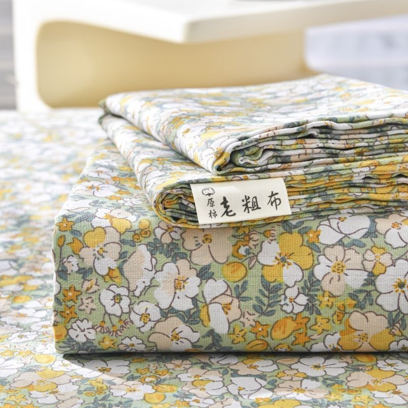 Set de lenjerie de pat din bumbac 100% în dungi — țesătură jacquard și simplă, vopsire reactive, stil pastoral