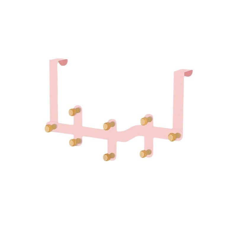 Geležinė durų kabykla su keliomis eilėmis, kabinimas už durų, 10 kg apkrova, šiuolaikinis minimalistinis stilius