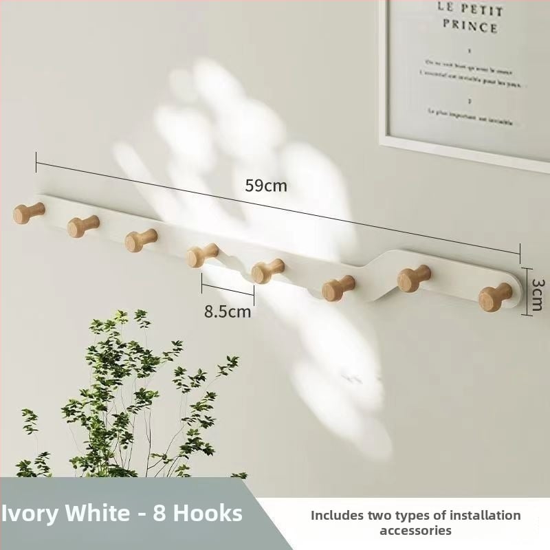 Geležinė durų kabykla su keliomis eilėmis, kabinimas už durų, 10 kg apkrova, šiuolaikinis minimalistinis stilius