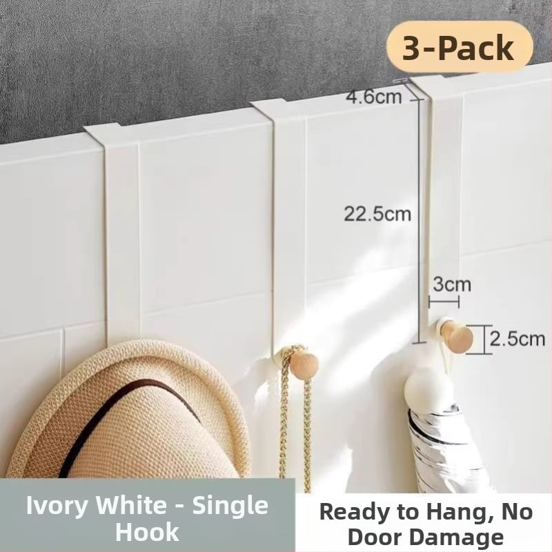 Geležinė durų kabykla su keliomis eilėmis, kabinimas už durų, 10 kg apkrova, šiuolaikinis minimalistinis stilius