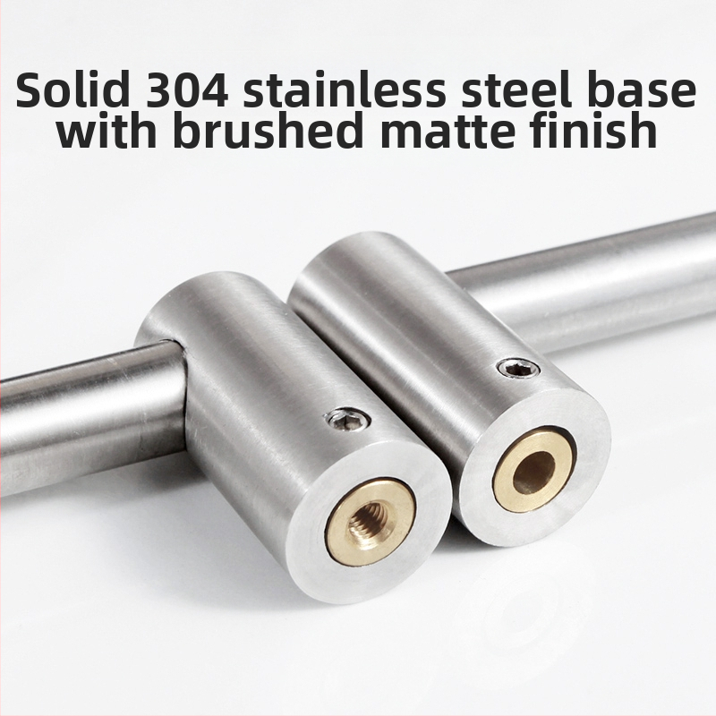 Kuchynský vešiak na stenu s háčikmi, z nehrdzavejúcej ocele 304, brúsený povrch, moderný minimalistický štýl, hmotnosť 412 g