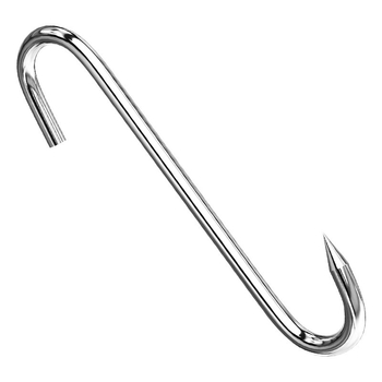 S formas gaļas pakaramā no nerūsējošā tērauda,viens āķis, mūsdienīgs minimālisma dizains, slodze 3–5 kg