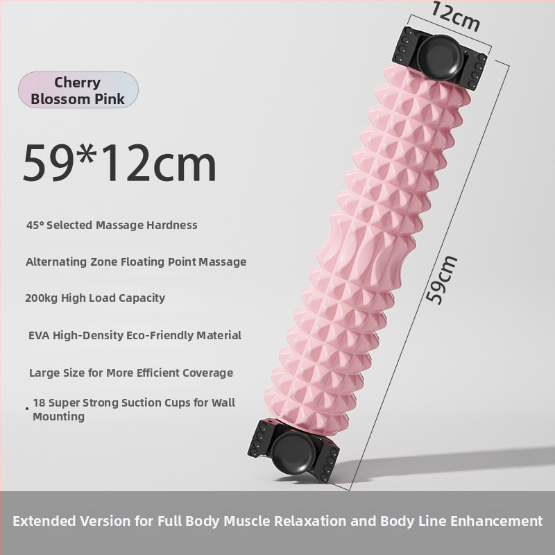 Beautiful EVA масажен ролер от пяна, стенен монтаж с вакуумни чаши за йога и дълбока декомпресия