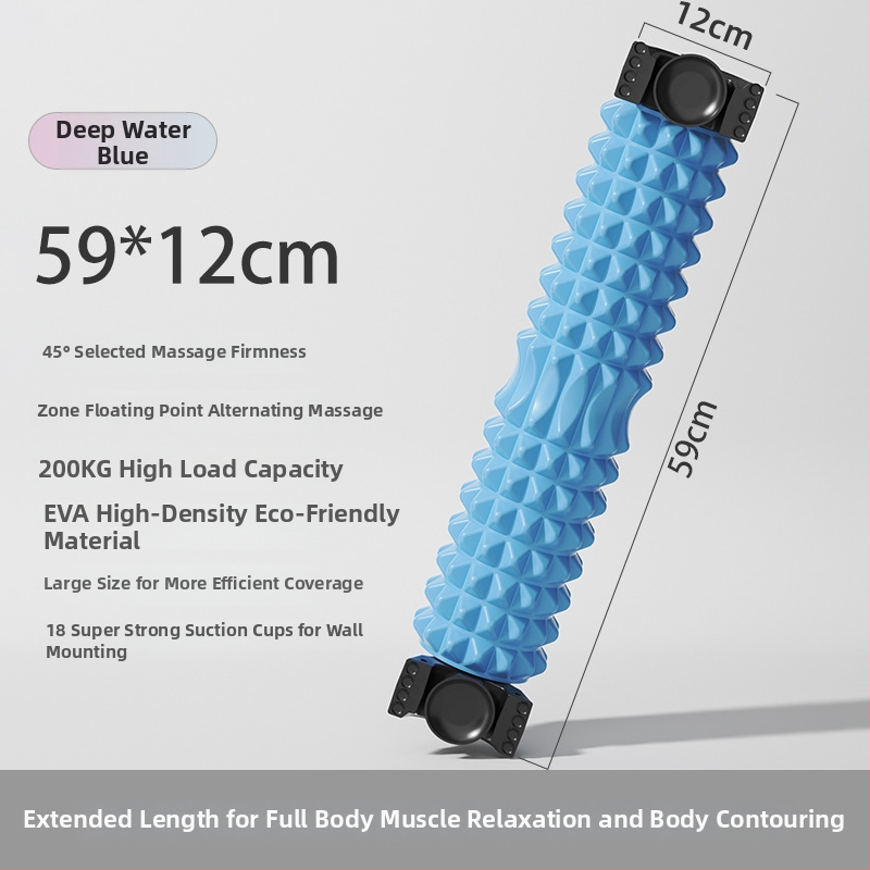 Beautiful EVA масажен ролер от пяна, стенен монтаж с вакуумни чаши за йога и дълбока декомпресия