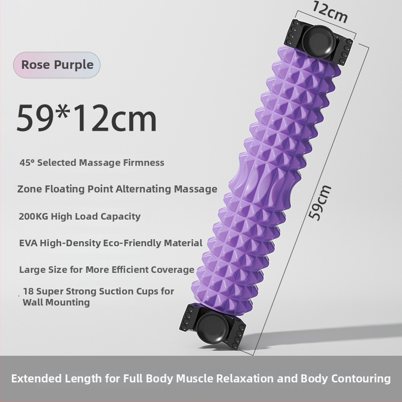 Beautiful EVA масажен ролер от пяна, стенен монтаж с вакуумни чаши за йога и дълбока декомпресия