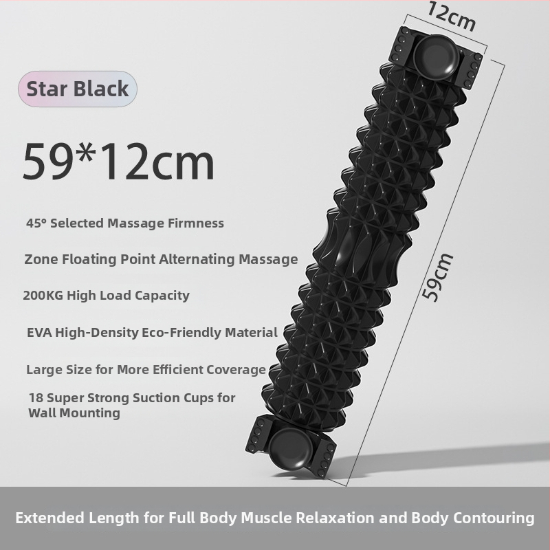 Beautiful EVA масажен ролер от пяна, стенен монтаж с вакуумни чаши за йога и дълбока декомпресия