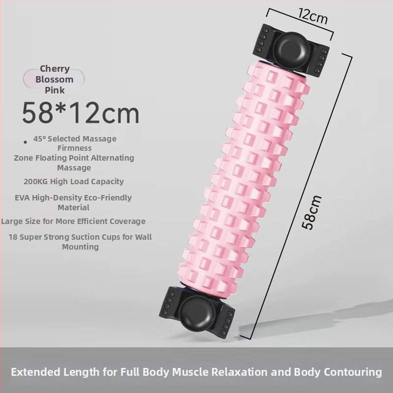 Beautiful EVA масажен ролер от пяна, стенен монтаж с вакуумни чаши за йога и дълбока декомпресия
