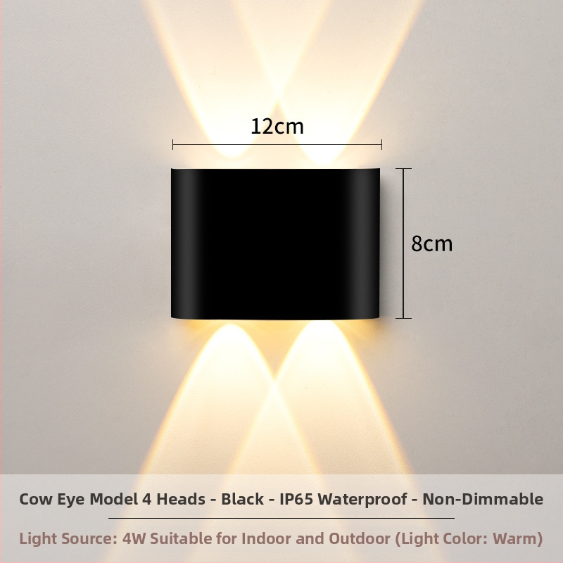 Sieninis LED šviestuvas – aliuminio konstrukcija, 220V, IP65 atsparumas vandeniui, vidaus ir lauko naudojimui