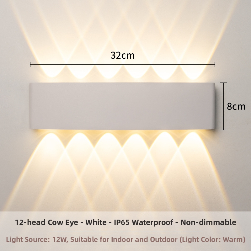 Sieninis LED šviestuvas – aliuminio konstrukcija, 220V, IP65 atsparumas vandeniui, vidaus ir lauko naudojimui