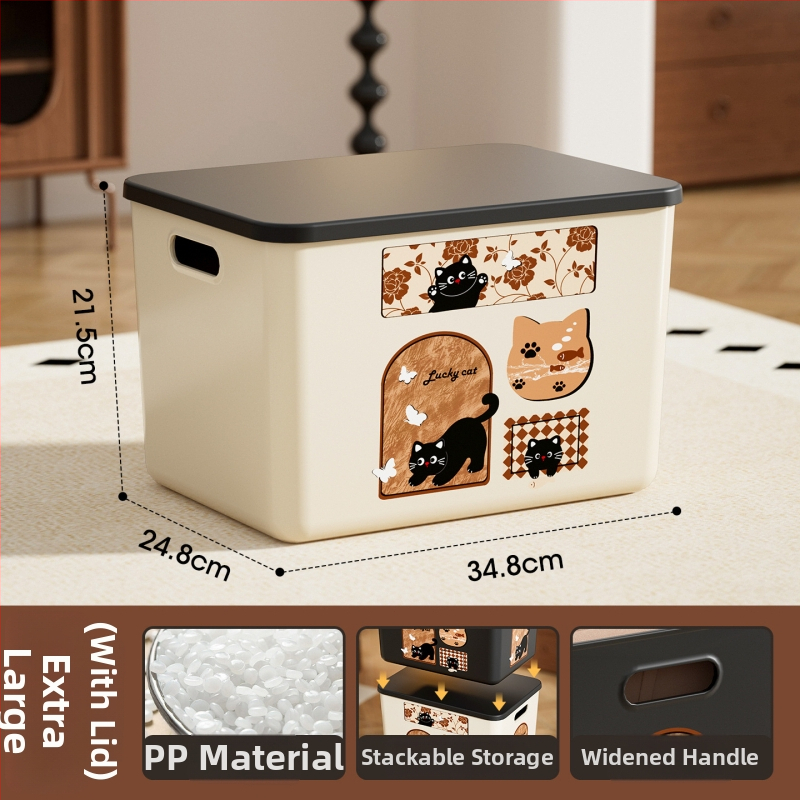 Daugiafunkcinė laikymo dėžė su dangteliu, modelis 1005, polipropilenas, tvirtinama prie sienos, 18 l talpa