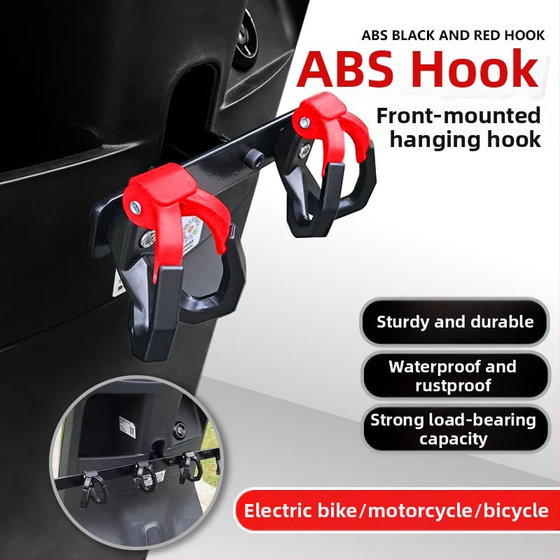 Elektrisko transportlīdzekļu āķis – dubultais āķis, plastmasa, slodze 15–20 kg, stiprināšana ar skrūvi