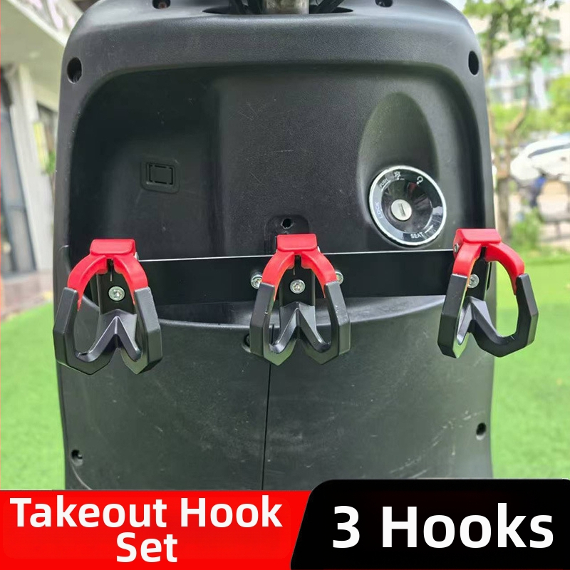 Elektrisko transportlīdzekļu āķis – dubultais āķis, plastmasa, slodze 15–20 kg, stiprināšana ar skrūvi